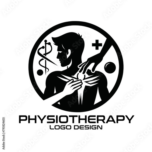Physiotherapy Vector Logo Design