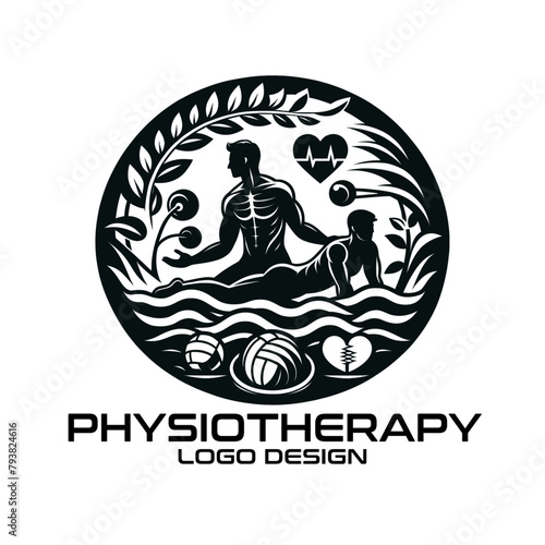 Physiotherapy Vector Logo Design