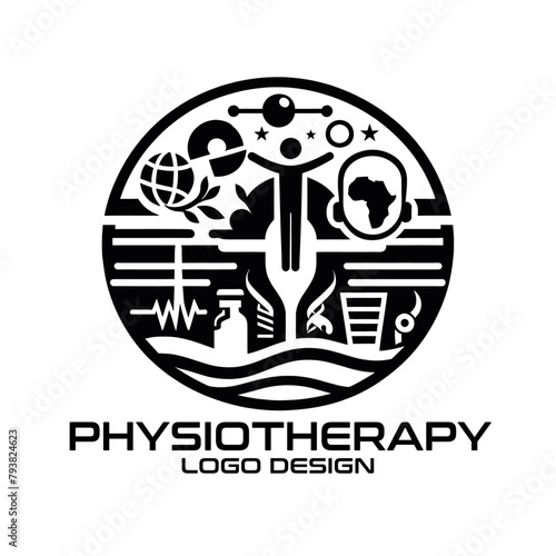 Physiotherapy Vector Logo Design