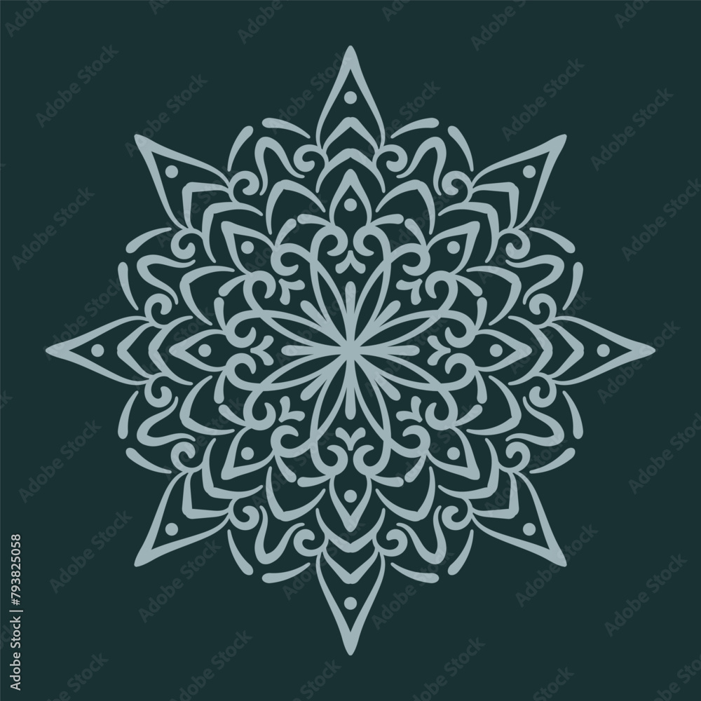 Simple round decoration. vector mandala Simple round decoration. vector mandala