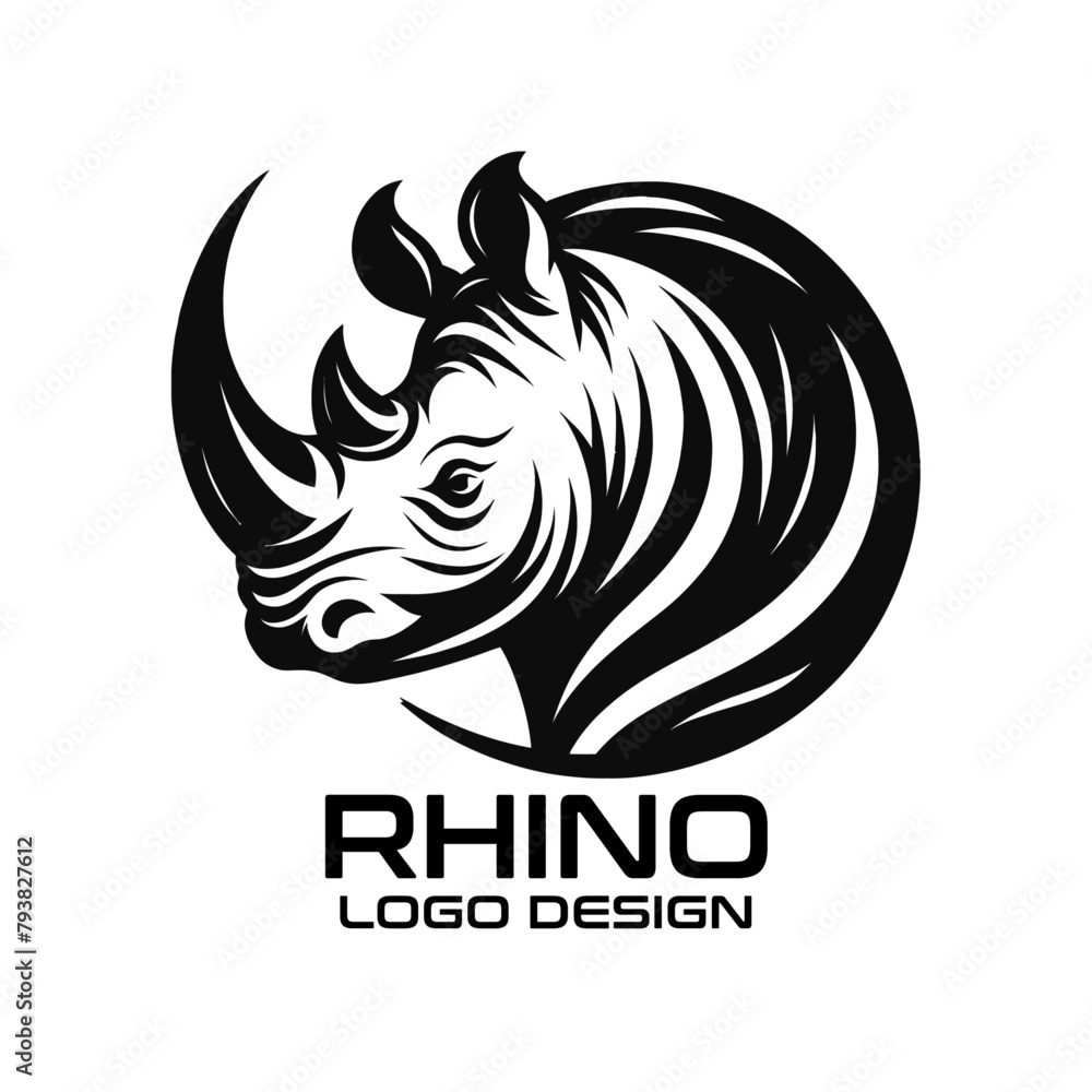 Rhinoceros Vector Logo Design Rhinoceros Vector Logo Design