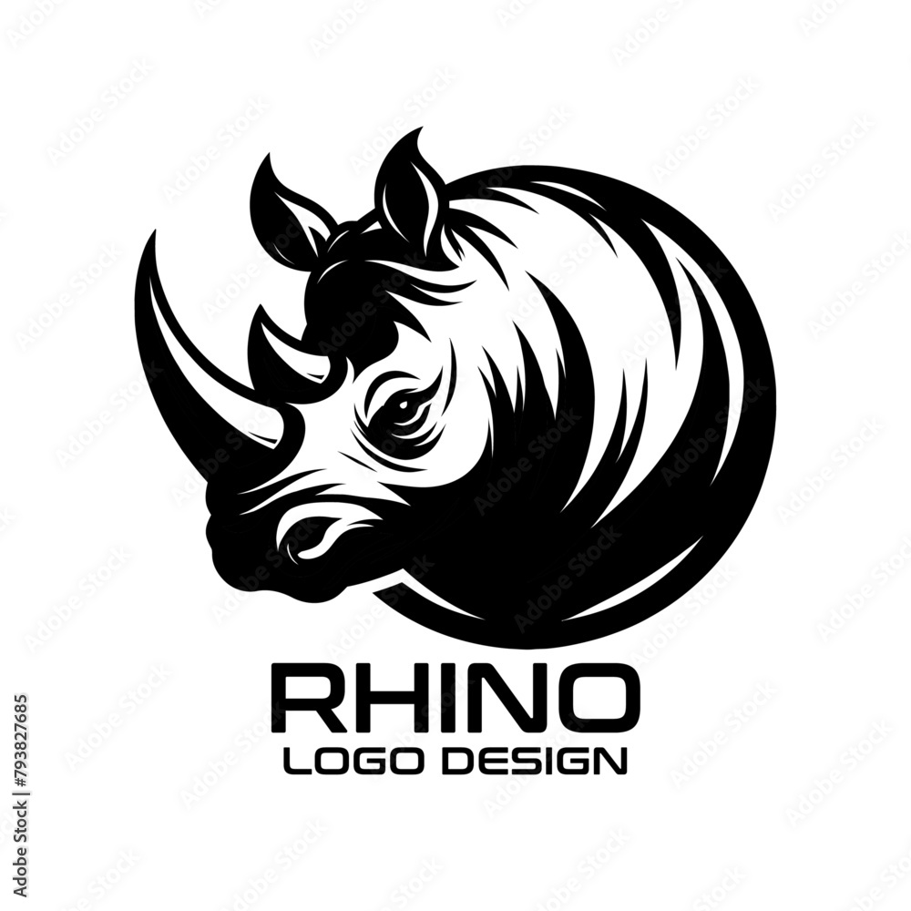Rhinoceros Vector Logo Design Rhinoceros Vector Logo Design