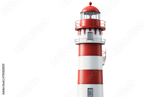 Red and white light tower