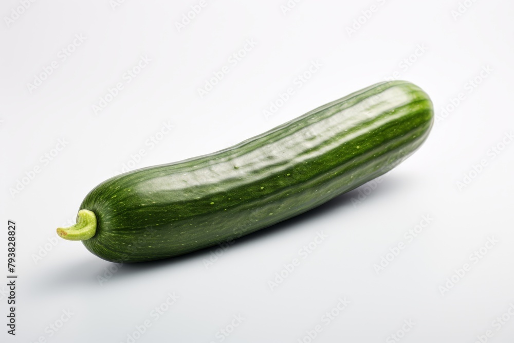 Single cucumber isolated on white background. Fresh raw green cucumber isolated on white background Single cucumber isolated on white background. Fresh raw green cucumber isolated on white background