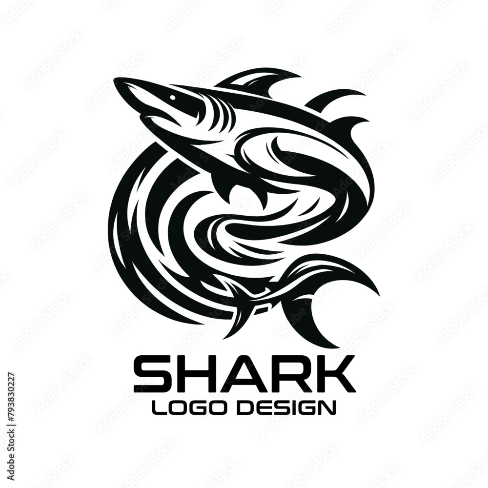 Fototapeta premium Shark Vector Logo Design