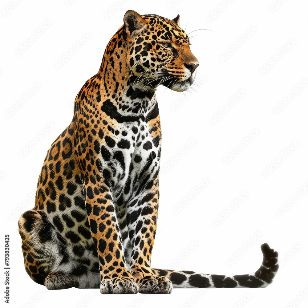 leopard in front of white background leopard in front of white background