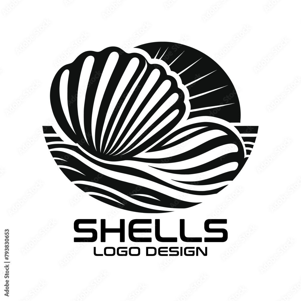 Naklejka premium Shells Vector Logo Design