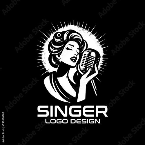 Singer Vector Logo Design
