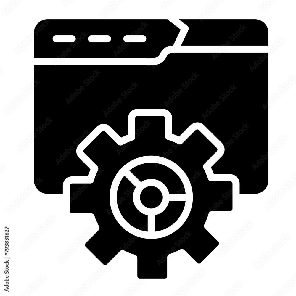 Web Management glyph icon Web Management glyph icon