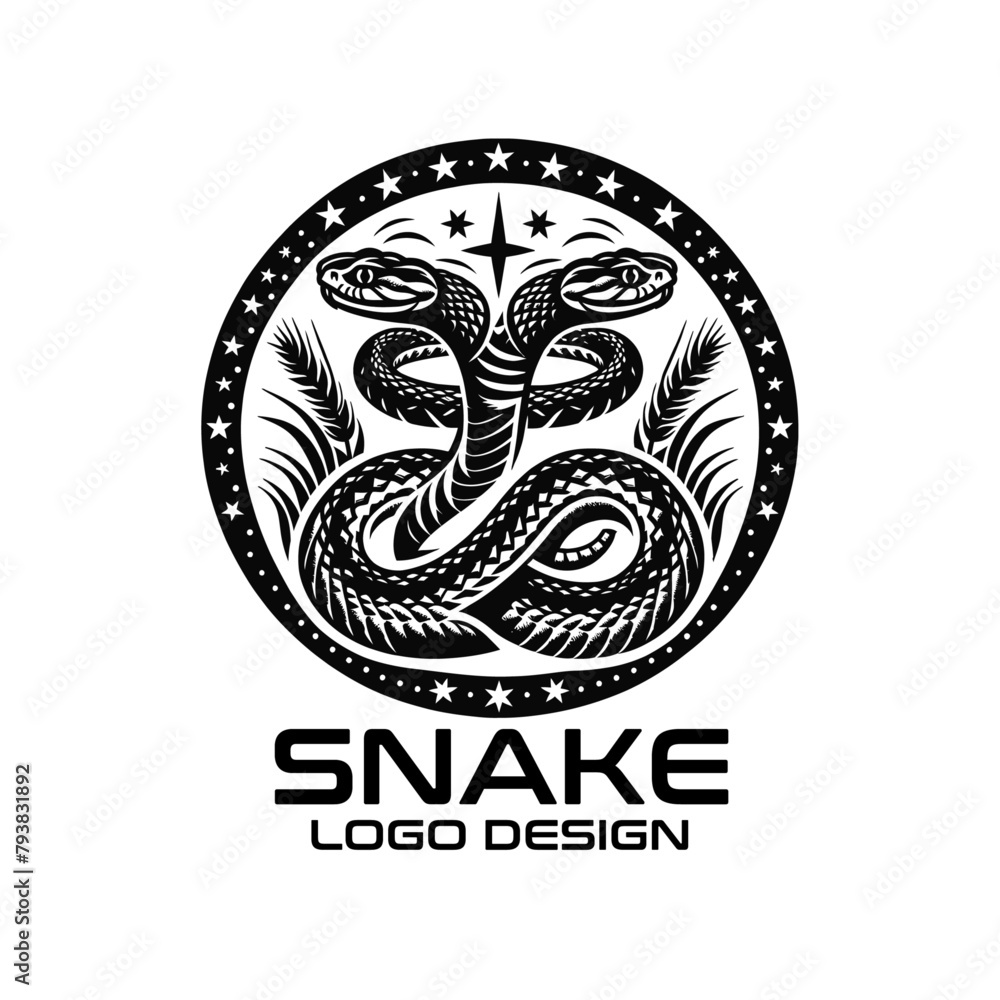 Snake Vector Logo Design Snake Vector Logo Design