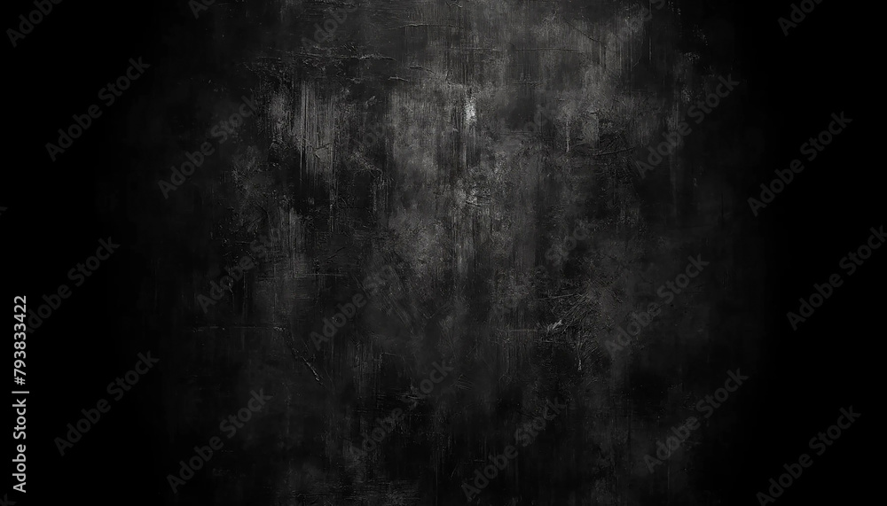 Concrete wall black and gray color for background. Old grunge textures with scratches and cracks. Black painted cement wall texture. Black abstract background or texture.
