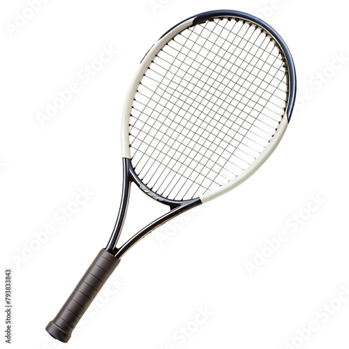 Tennis racket isolated on a white background 3d render © msroster