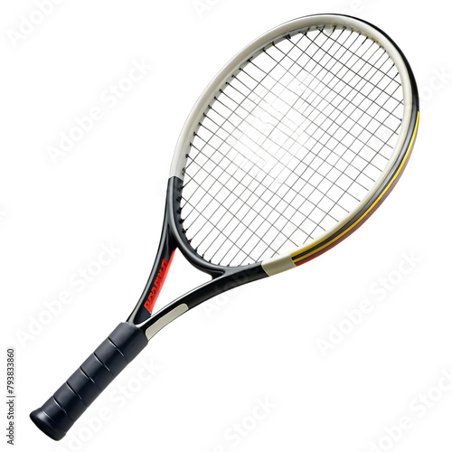 Tennis racket isolated on a white background 3d render