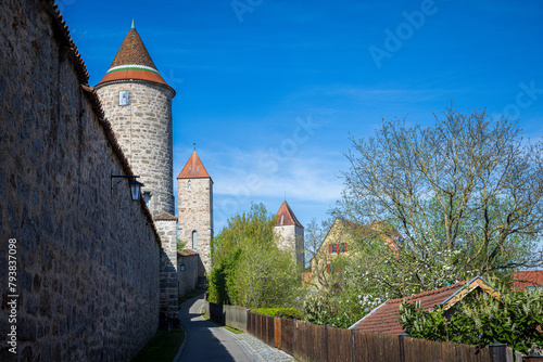 old city wall with ancient towers of dinkelsbühl germany © Reinhard