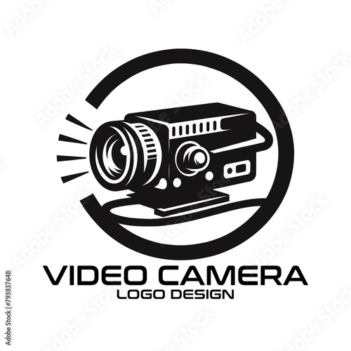 Video Camera Vector Logo Design