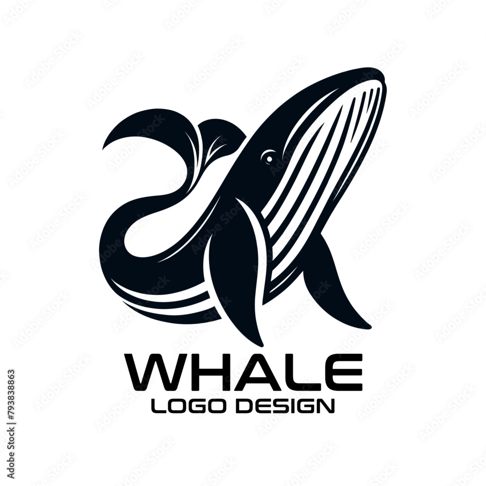 Fototapeta premium Whale Vector Logo Design