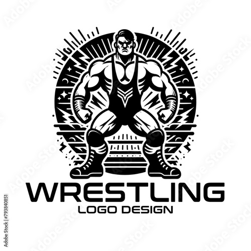Wrestling Vector Logo Design
