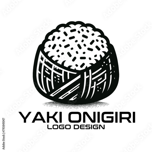 Yaki Onigiri Vector Logo Design photo