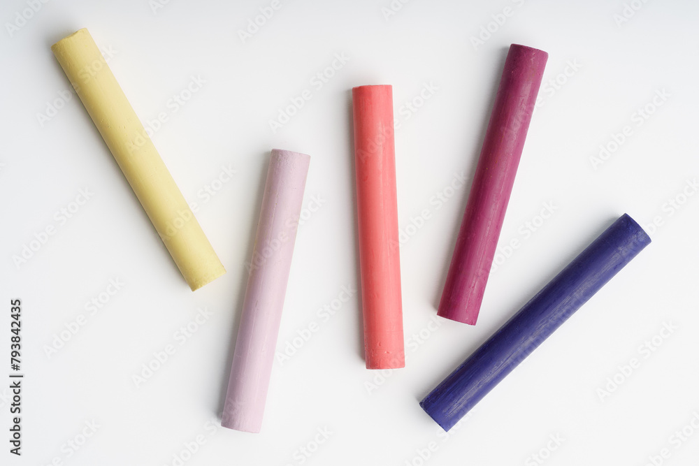Set of colorful oil pastels on white background.Oil pastels color in box isolated on white background. Crayons Set of colorful oil pastels on white background.Oil pastels color in box isolated on white background. Crayons