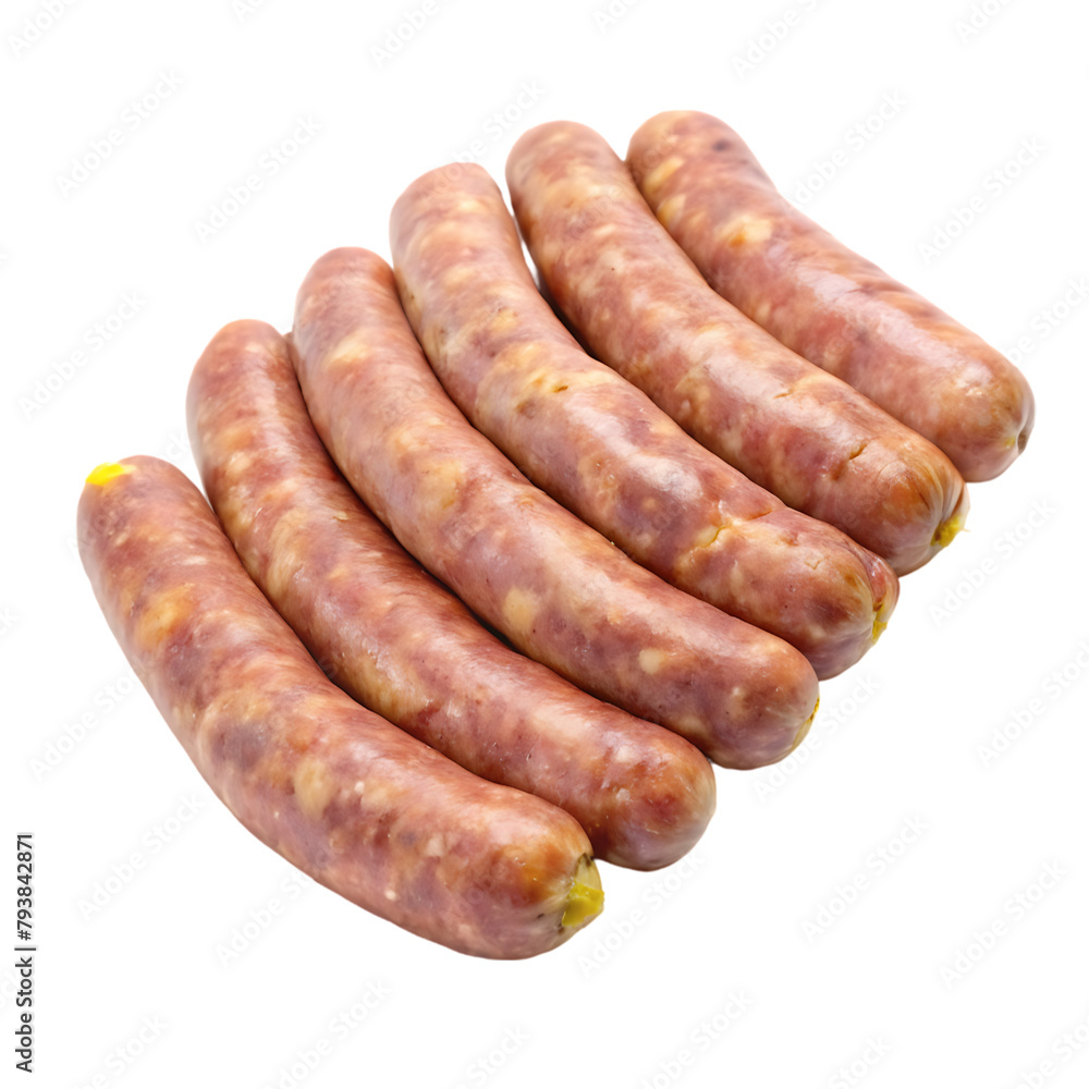 Italian sausage isolated on transparent background Italian sausage isolated on transparent background
