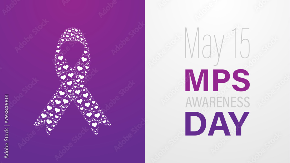Fototapeta premium MPS Awareness Day observed every year in May 15, vector illustration