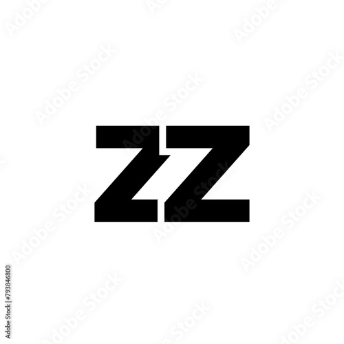 Letter Z and Z, ZZ logo design template. Minimal monogram initial based logotype.