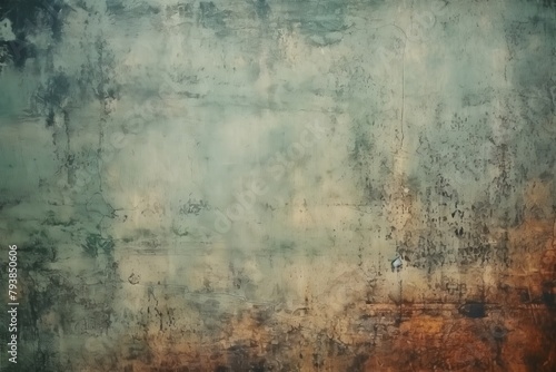 Abstract background with textured worn grunge-style surface in brown and green tones.