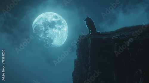A lone wolf howls at the moon.