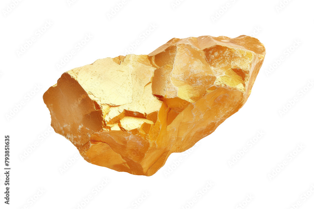 A gleaming gold rock