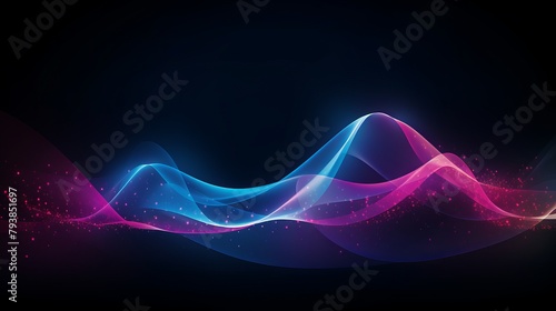 Digital graphic abstract background for technological processes, neural networks, digital data storage, particle flow, fundamentals of artificial intelligence Technology Network Background, banner