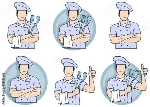 Chef logo, cooking hat