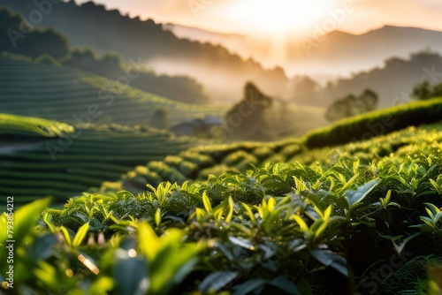 Experience the essence of tradition with tea-picking in stunning green terraces at sunrise, a timeless display of cultural richness.