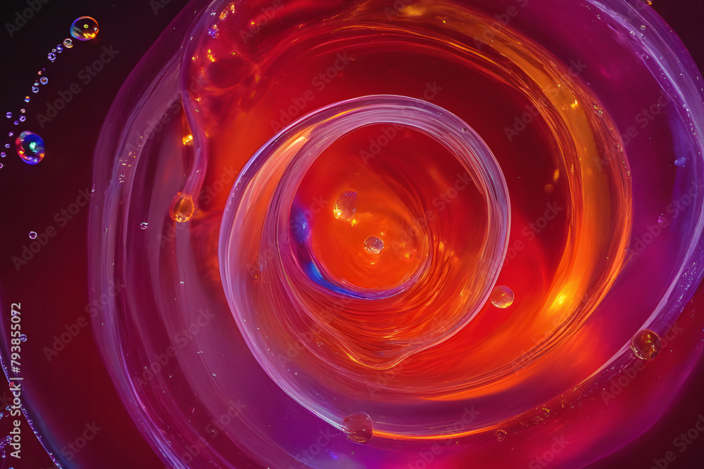 Fototapeta premium Chromatic Drops: Energy of Colorful Rain