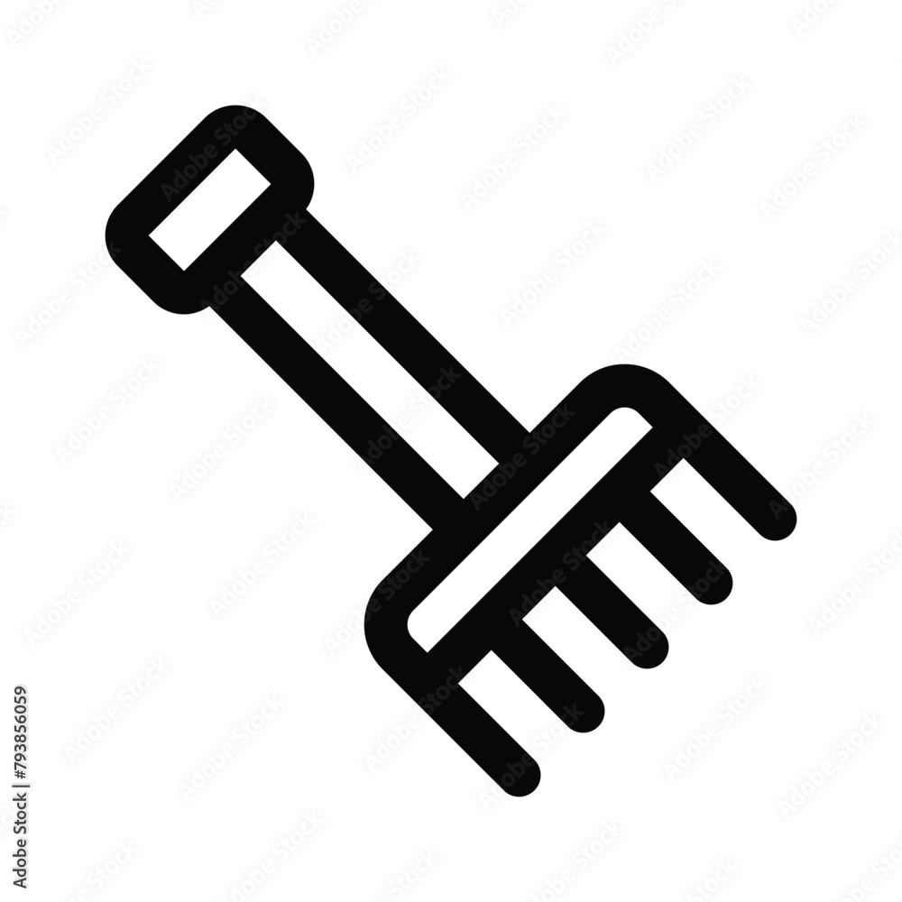 Download this premium vector of Garden Rake in editable style, ready to use icon Download this premium vector of Garden Rake in editable style, ready to use icon