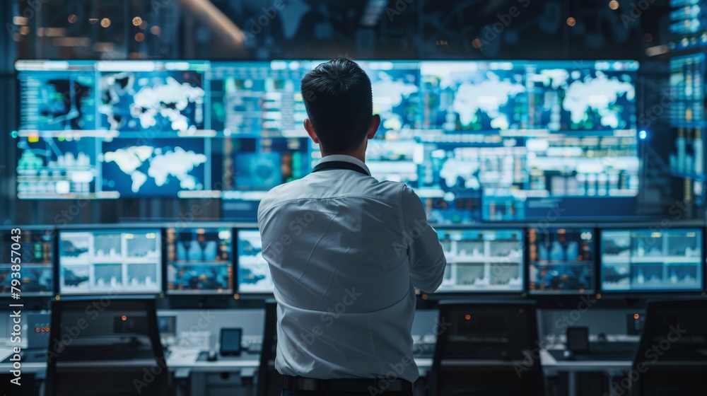 The control room of a logistics company, where screens display the complex orchestration of global shipments, a testament to the scale of modern commerce. The control room of a logistics company, where screens display the complex orchestration of global shipments, a testament to the scale of modern commerce.