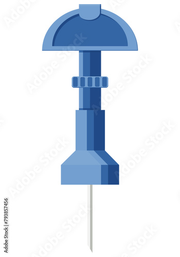 Medical equipment, illinois Sternal iliac Aspiration Intraosseous needle is a specialized needle used to gain access into the bone marrow. Flat design.