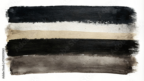 Black and white paint brush strokes create a grungy texture