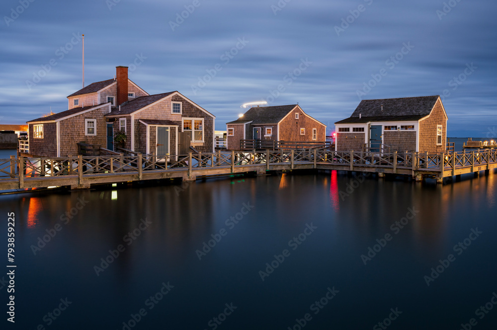 Beautiful Nantucket Island Landmarks Sunrise Morning