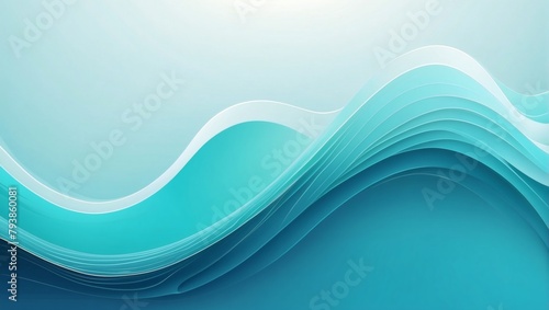 Mellow Aqua Wave Gradient Background photo