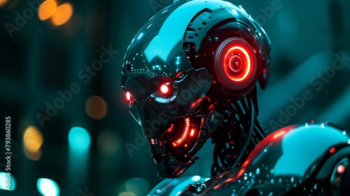 Evil humanoid robot of the future