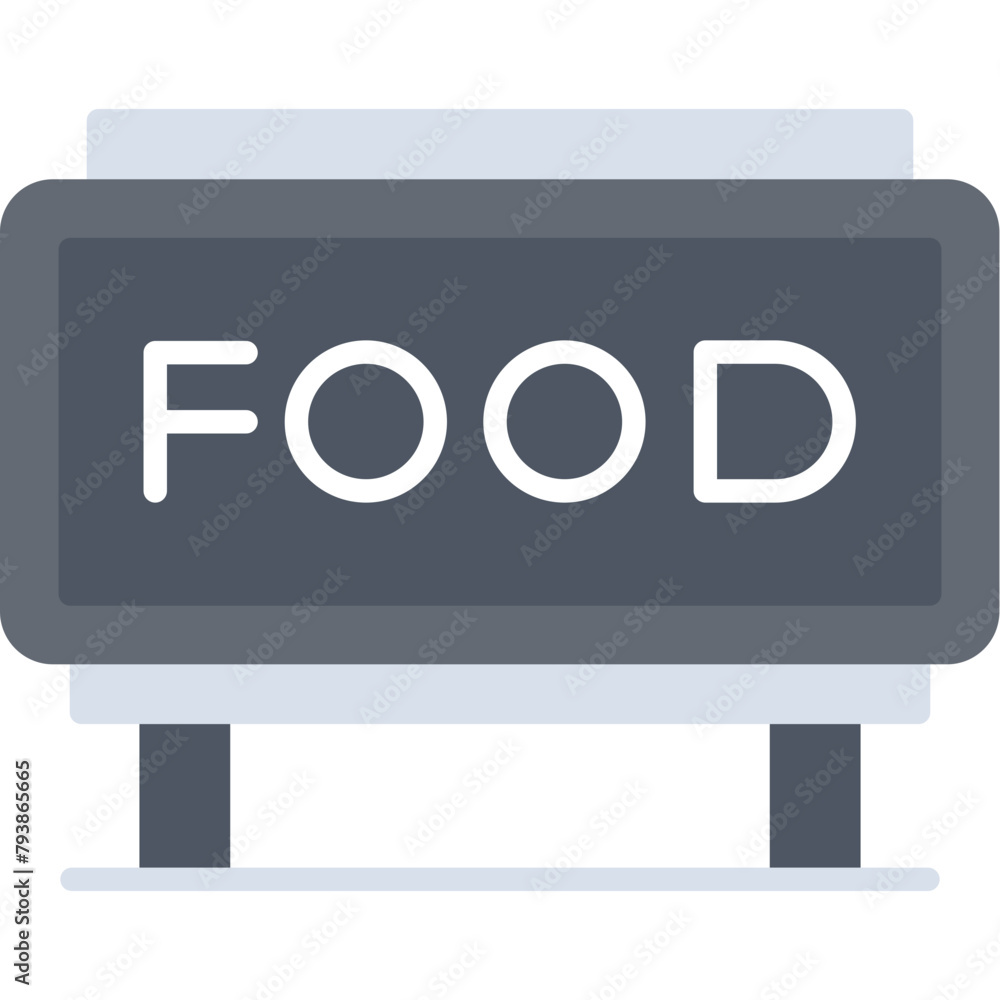 Food Sign Board Icon Food Sign Board Icon