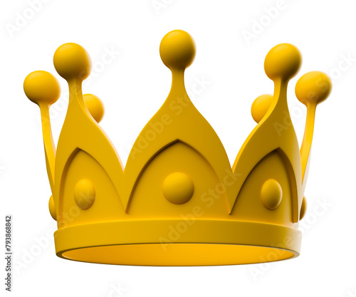 Yellow crown isolated