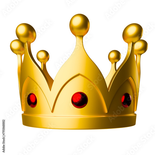 Golden crown isolated