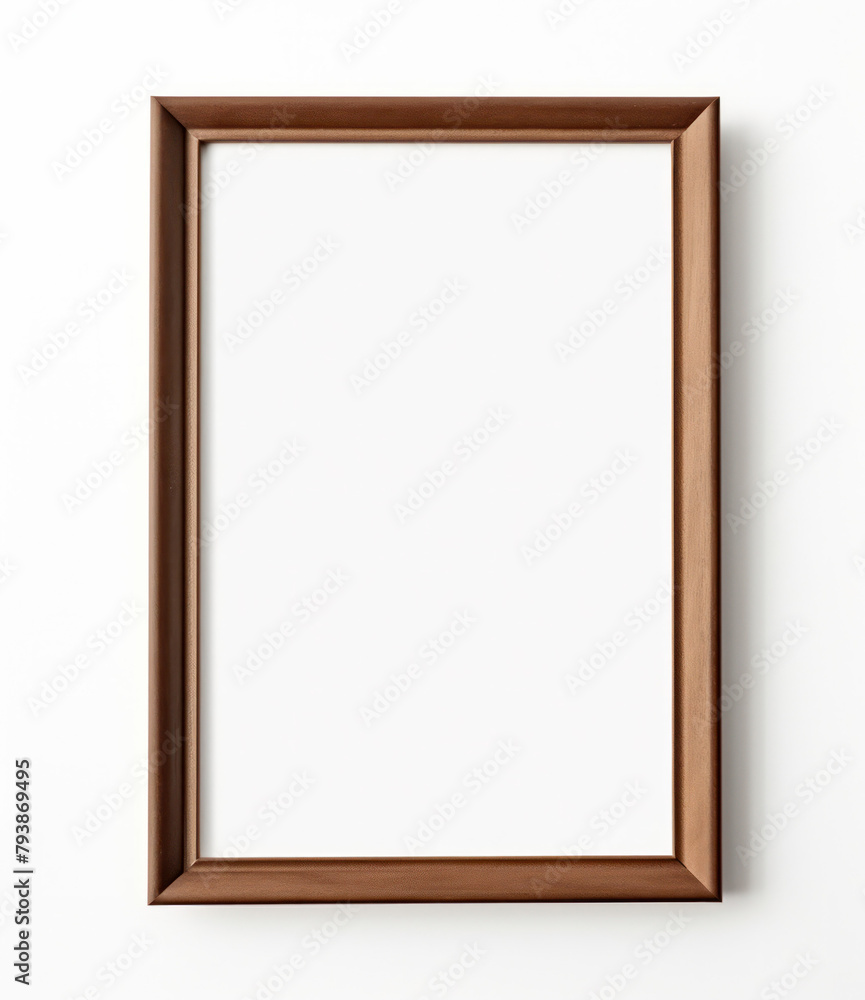 Wooden frame hanging on wall Wooden frame hanging on wall