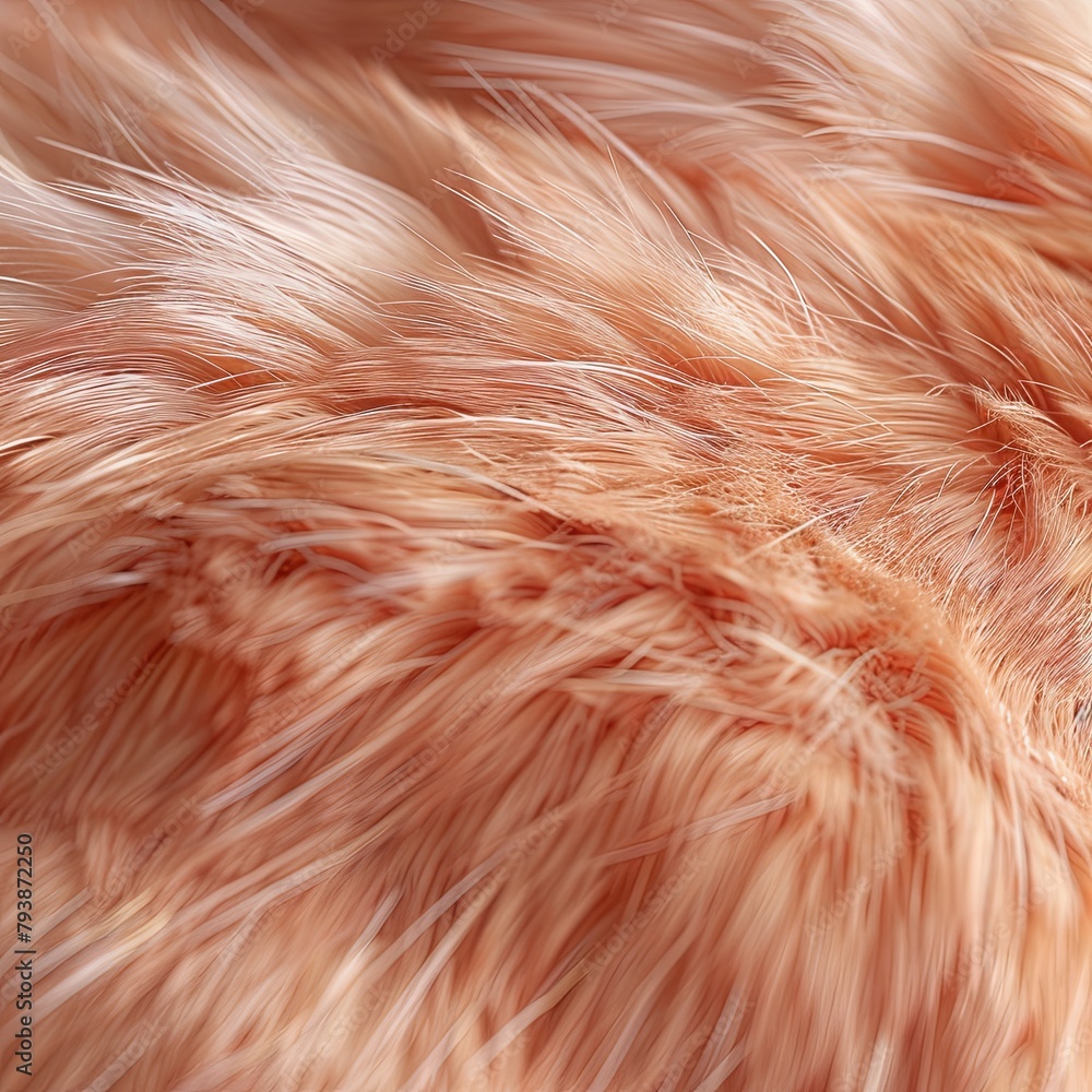 Warm Peach Hue Animal Fur Close-Up Texture Warm Peach Hue Animal Fur Close-Up Texture