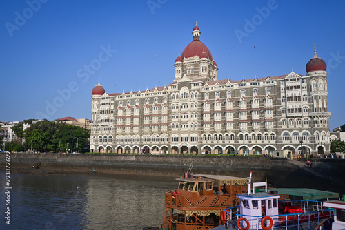 Taj Mahal Hotel, a five-star luxury hotel located near Gateway of India in Mumbai, India.