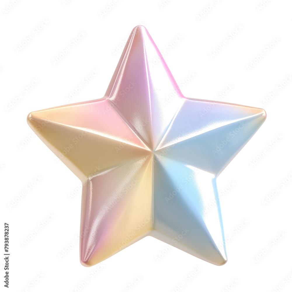 A soft pastel-colored star sculpture stands as a symbol of hope and aspiration A soft pastel-colored star sculpture stands as a symbol of hope and aspiration