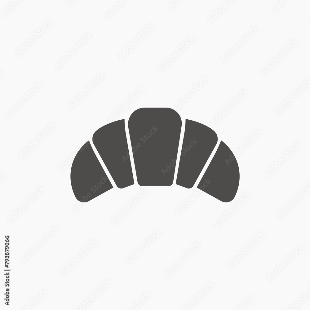 croissant, bakery icon vector symbol in flat style croissant, bakery icon vector symbol in flat style