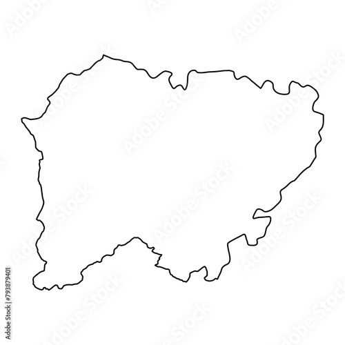 Map of the Province of Salamanca, administrative division of Spain. Vector illustration.