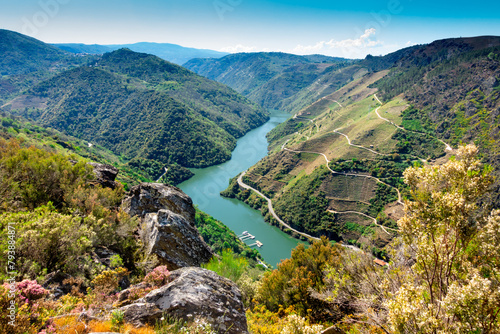 Obraz na płótnie Sil river landscape,Galicia,Spain